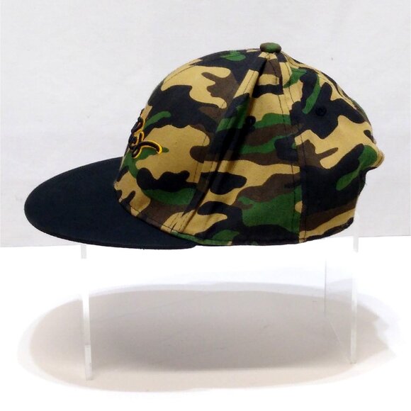 Carbon Elements Camo Snapback Hat "Vibes" Embroidery Adjustable Urban Streetwear - Picture 4 of 10